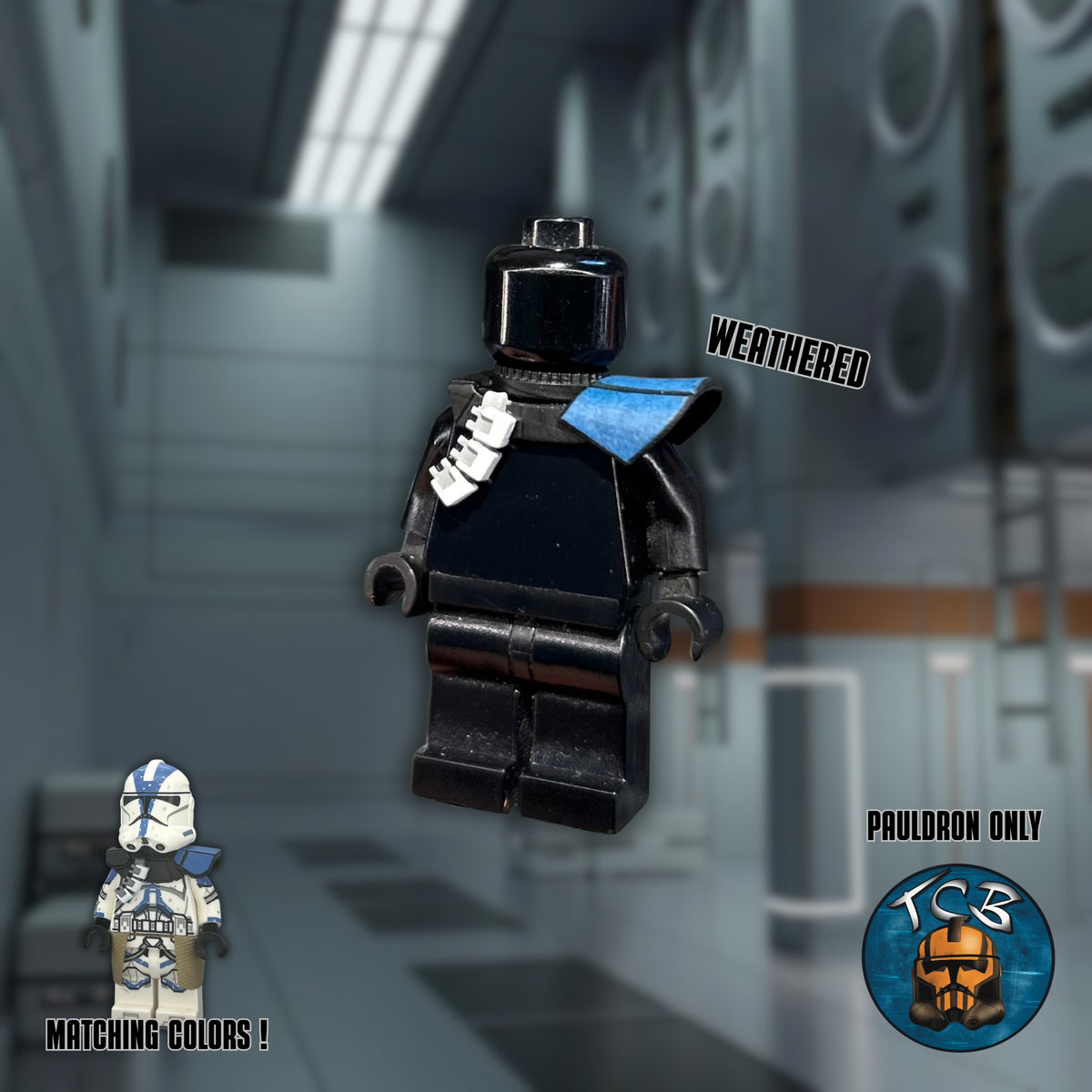 Commander Vill Pauldron – Trooper Labs Compatible – Weathered – V3